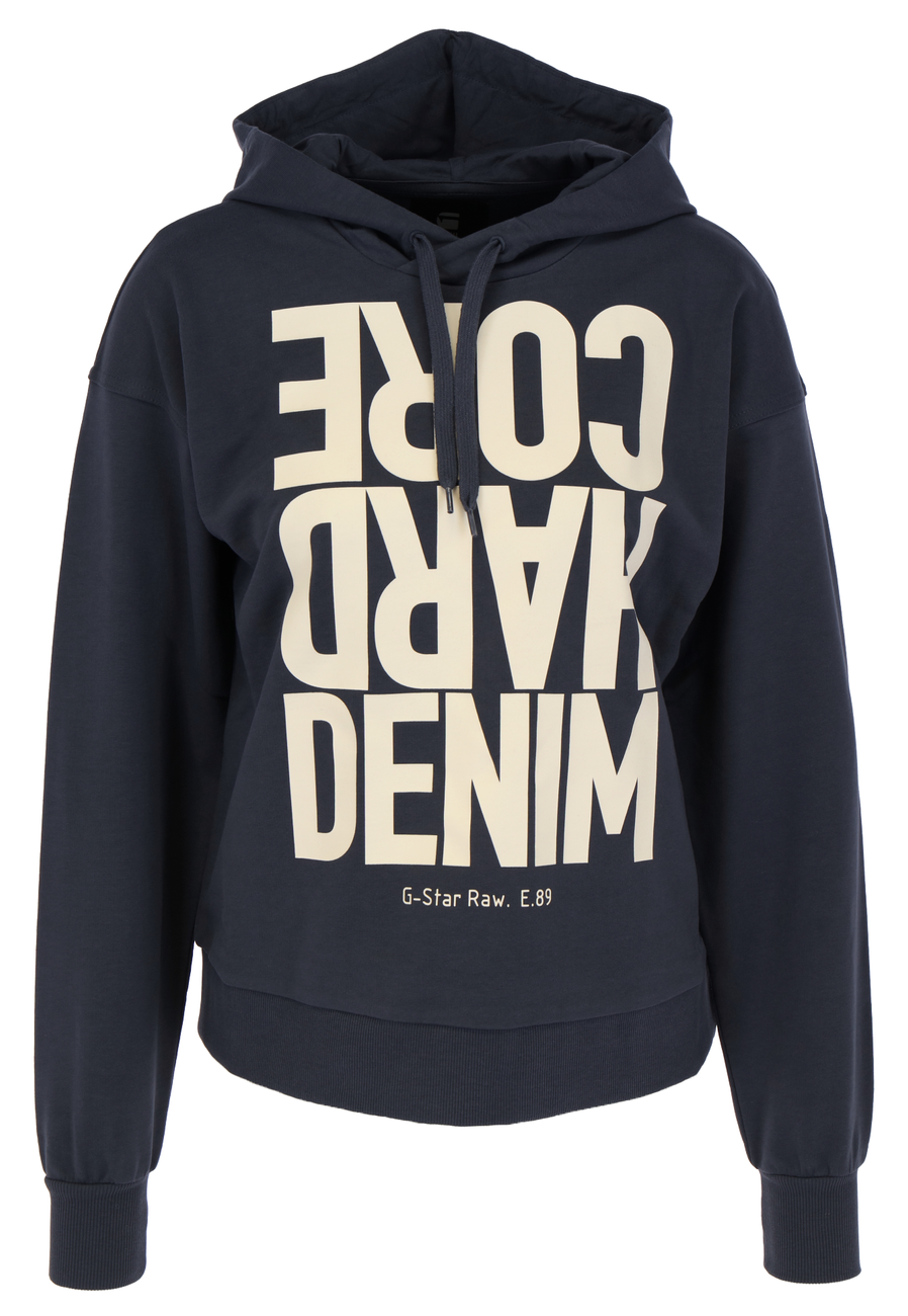 G-STAR RAW DENIM HARD CORE DENIM LOOSE HOODED Damen Kapuzenpullover